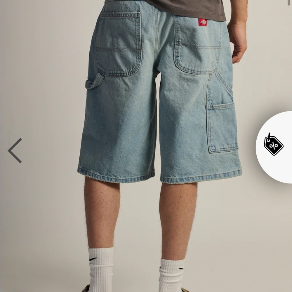 Dickies Men's Light Blue Denim Cargo Shorts
